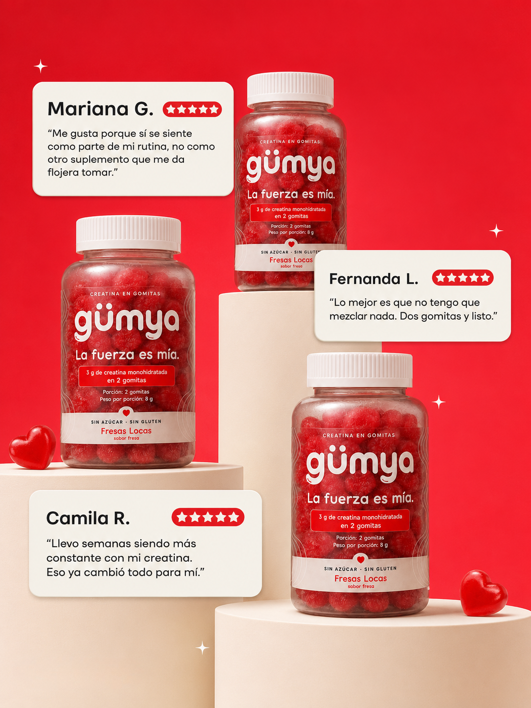 GÜMYA — Creatina en Gomitas | Fresas Locas